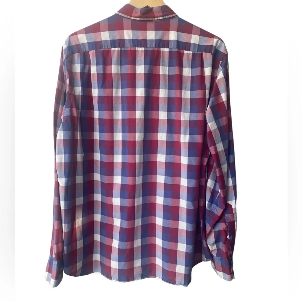 J. Crew Mens Plaid Button Down Shirt XL Cotton‎ Business Casual Preppy Classic